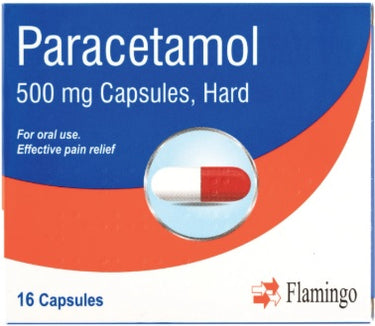 Flamingo Paracetamol Capsules 500mg - 5 Packs | 80 Capsules